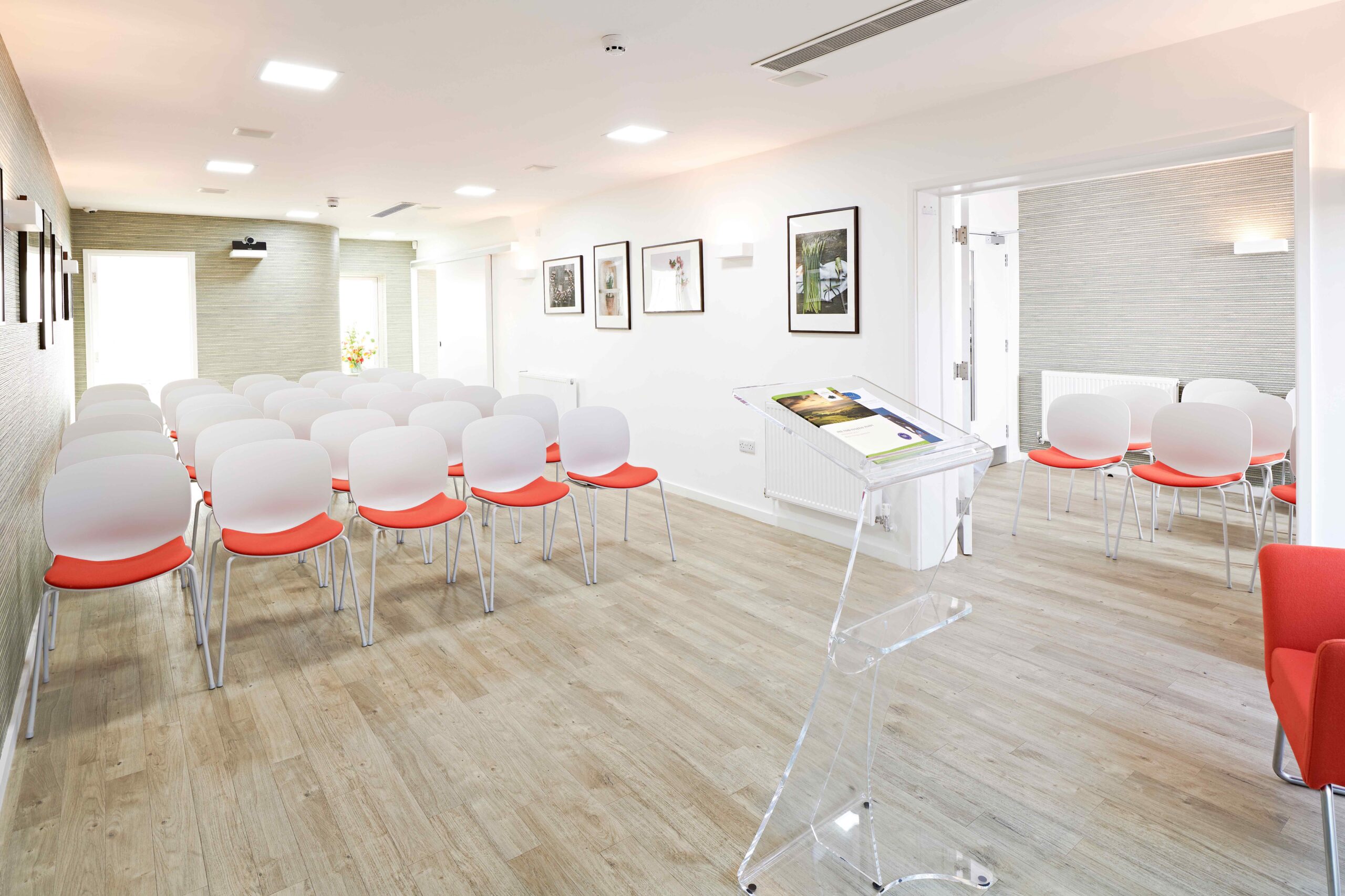 A picture-perfect setting for ceremonies in Corfe Mullen, complete with comfortable seating and elegant accents