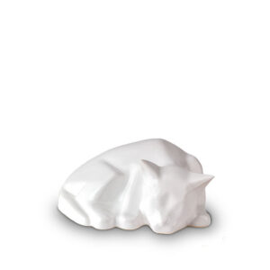 Sleeping Cat Ceramic Pet Urn